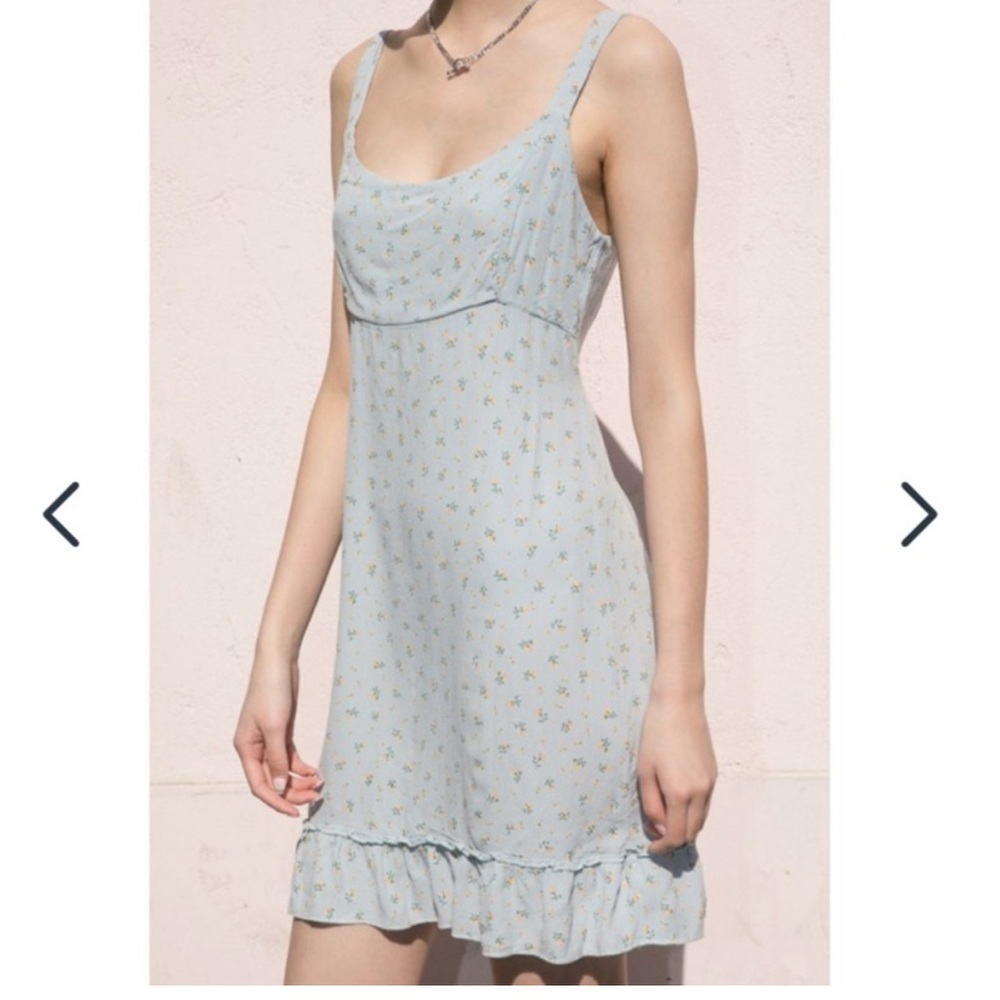 Brandy Melville NWT colleen dress floral in light blue and yellow
